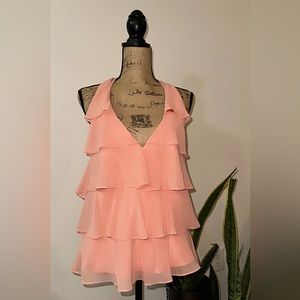 NWT Vintage Y2K Liz Claiborne Ruffle Backless Neck strap Top dress